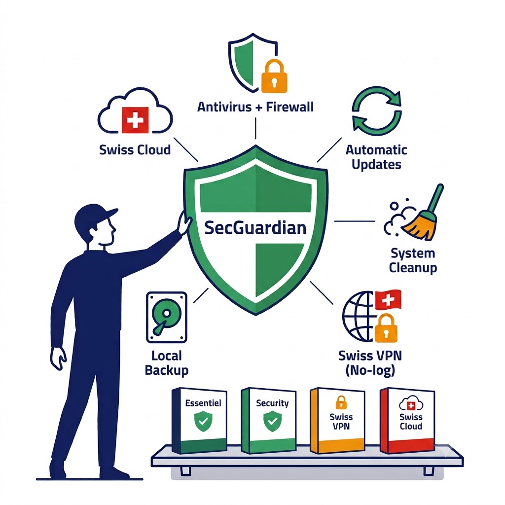 SecGuardian — Protection, VPN, Swiss Cloud